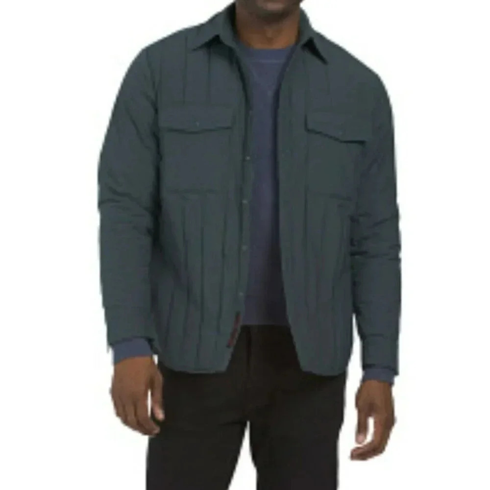Robert Graham Jacket Men's XL Green Button Down Quilt Field  Logo Designer